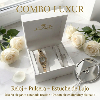 SET LUXUR – Reloj + Pulsera [Estuche de Lujo GRATIS]