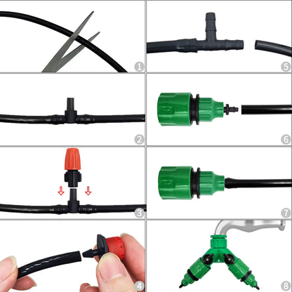 Set De Riego Por Goteo Automático Para Jardín Y Plantas