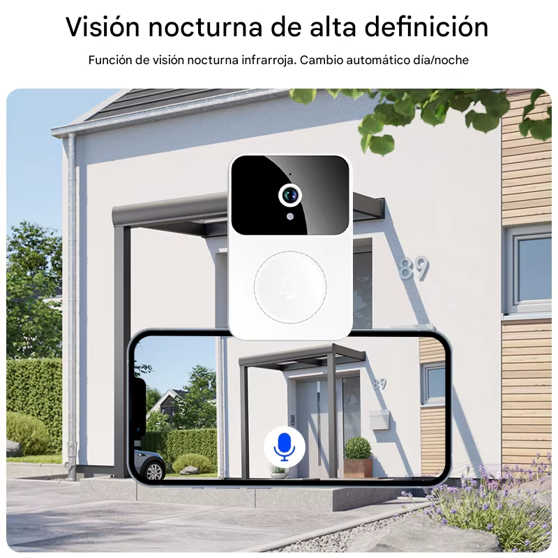 Timbre Inteligente Con Cámara y Altavoz