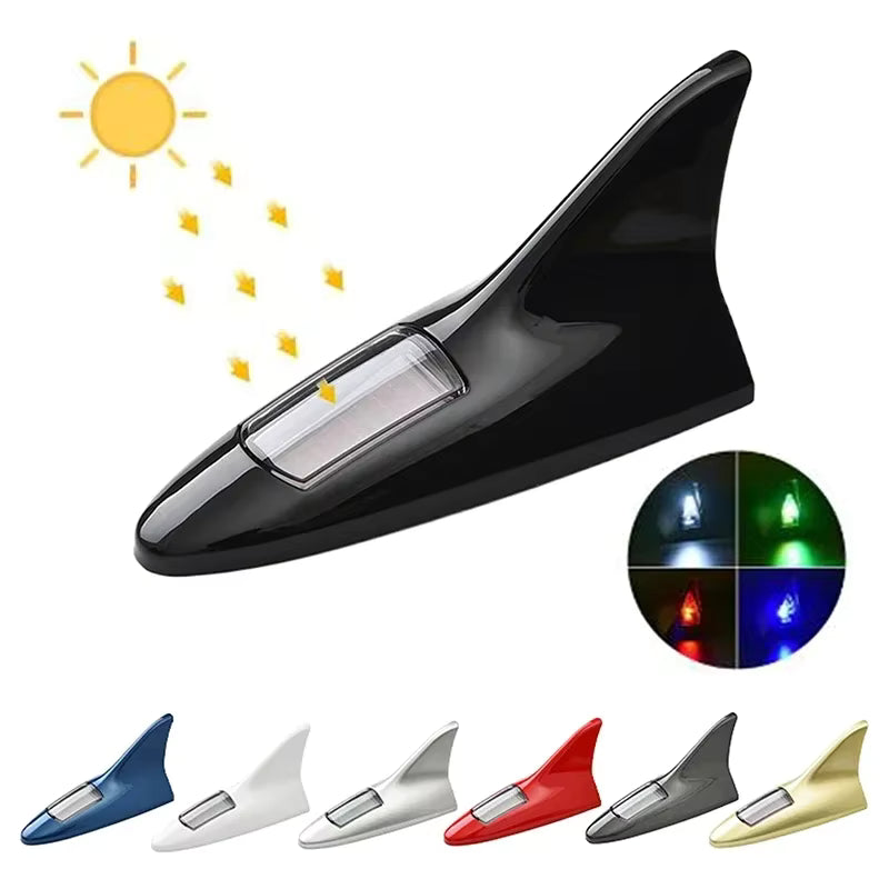 Antena Shark Light™ — Luz LED Solar Inteligente para tu Carro