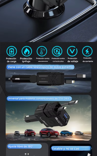 Cargador de Celular para Carro 4 En 1