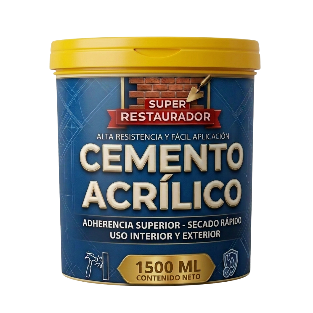 ¡PROMO 2x1! SUPER RESTAURADOR CEMENTO ACRÍLICO 3000ML + ESPÁTULA GRATIS