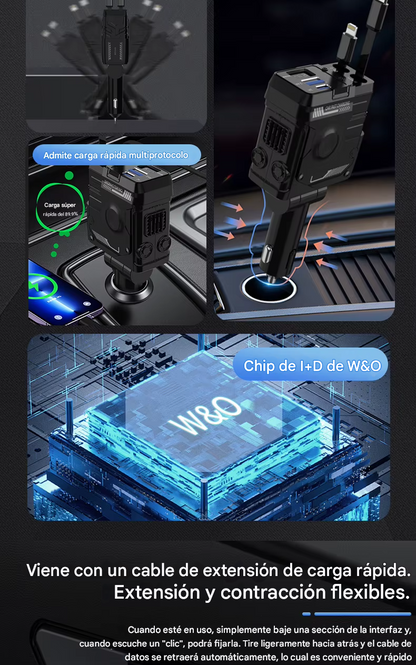 Cargador de Celular para Carro 4 En 1