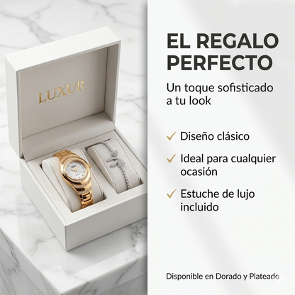 SET LUXUR – Reloj + Pulsera [Estuche de Lujo GRATIS]