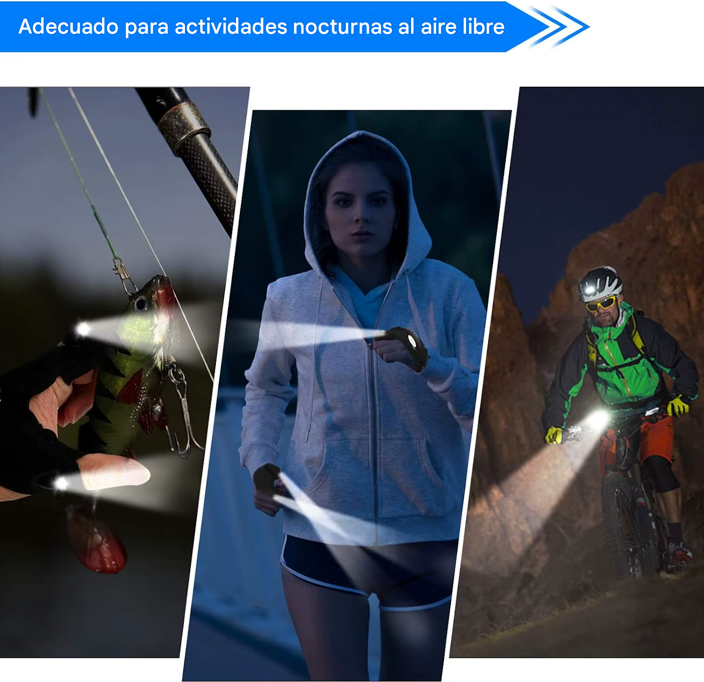 Guante Con Linterna Multifuncional Manos Libres para Trabajo y Reparaciones