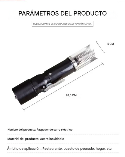 Quita Escamas Eléctrico de Acero Inoxidable