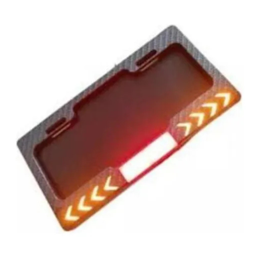 Porta Placa LED con Stop y Direccionales Dinámicas