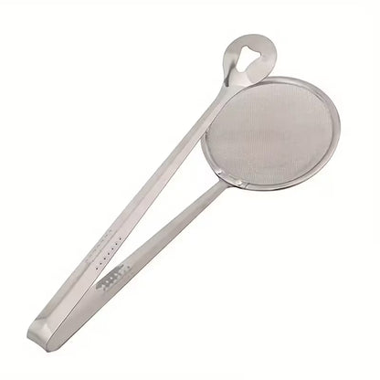 Pinza Colador 2 en 1 - Acero Inoxidable | Agarra, Escurre y Sirve Sin Quemarte