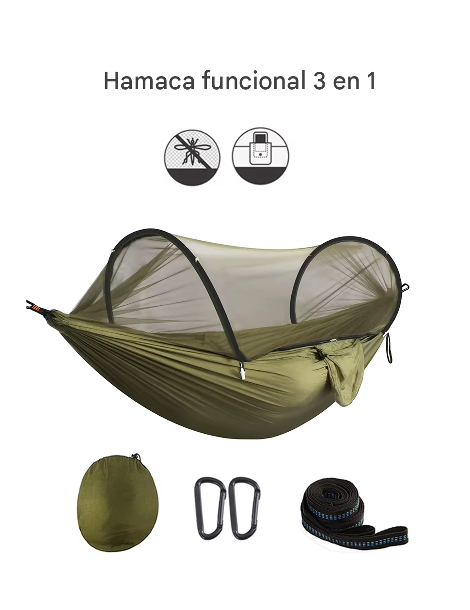 Hamaca Premium Con Toldillo Antimosquitos
