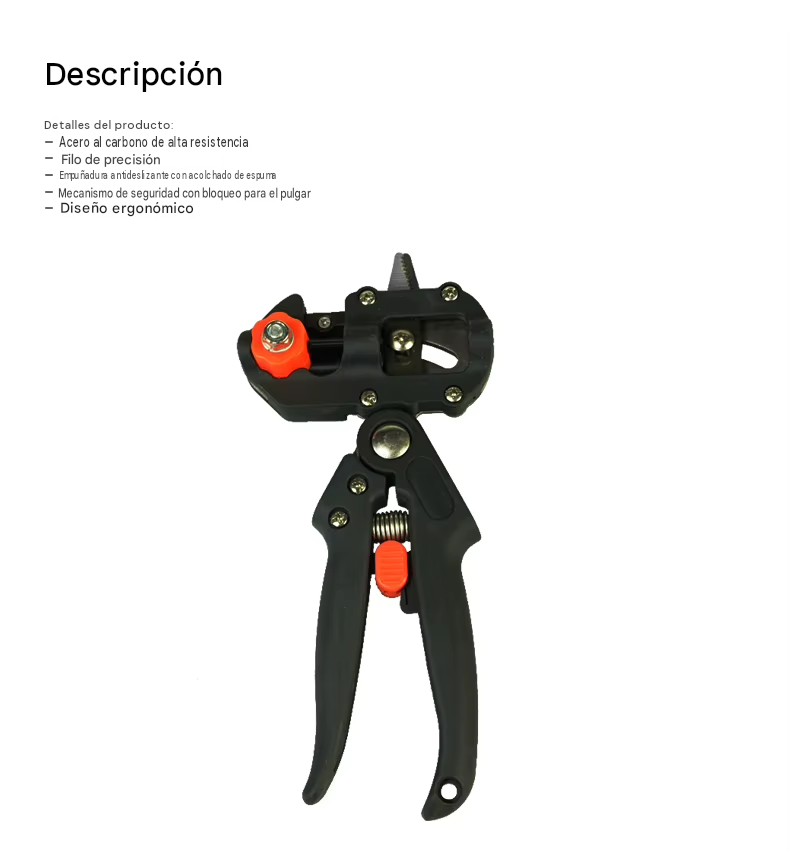 Tijera 2 en 1 Profesional para Injertos y Poda - 3 Cuchillas Intercambiables V, Omega y U