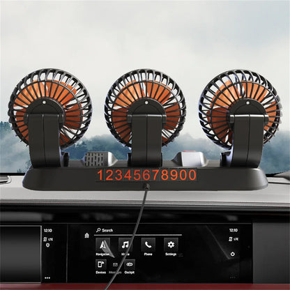 Ventilador Para Carro 360° Triple Cabezal