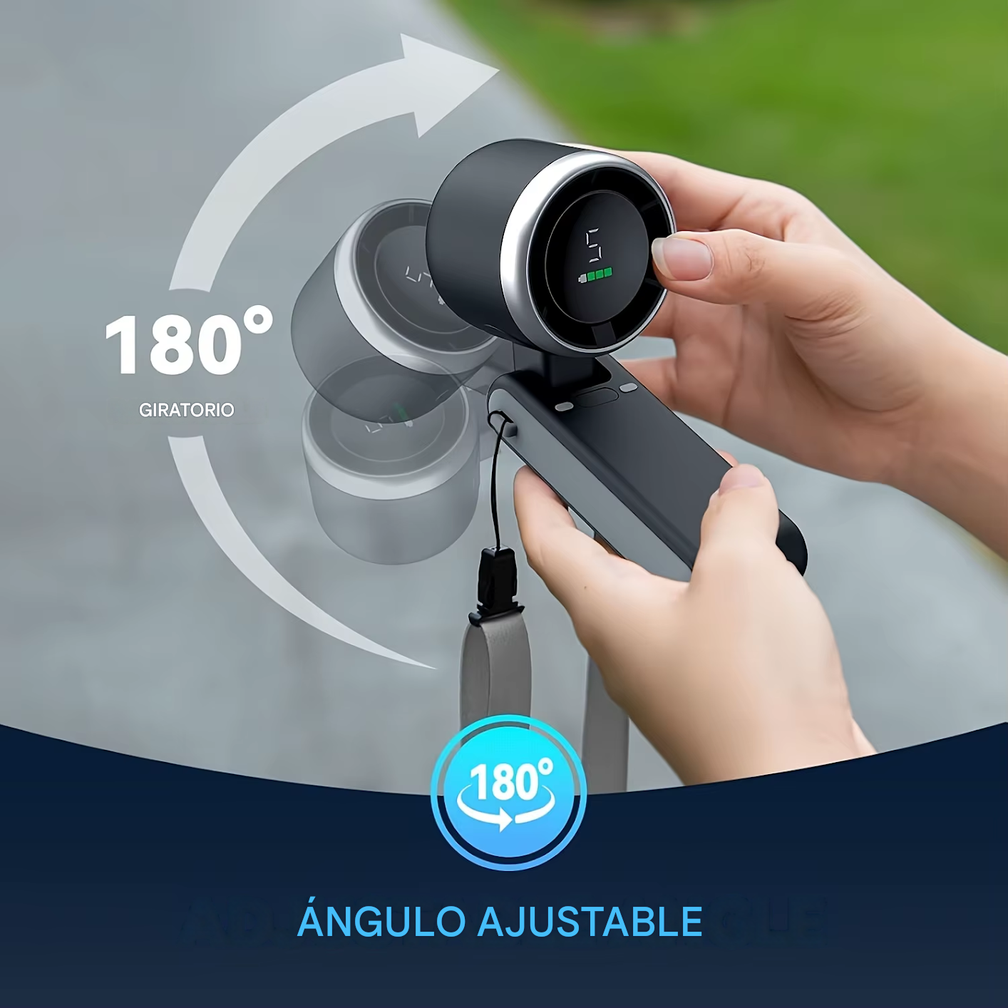Ventilador Recargable Plegable 3 en 1 - Potente y Silencioso