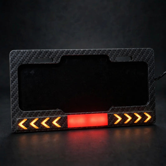 Porta Placa LED con Stop y Direccionales Dinámicas