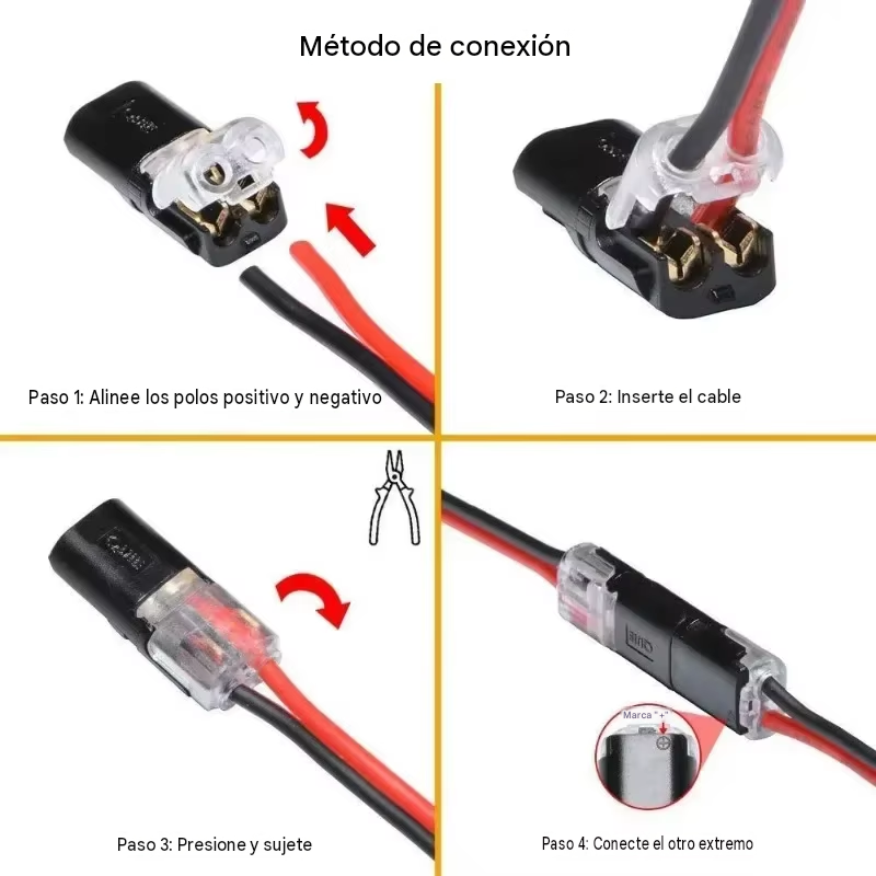 Conector LED D2 de Conexión Rápida x50 Piezas