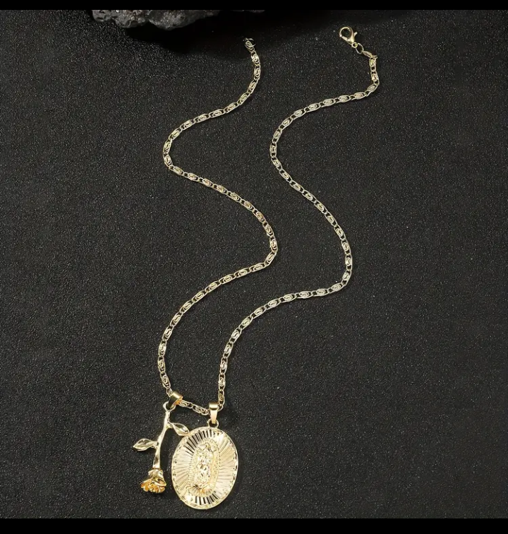 Collar Rosa de Guadalupe [Estuche de Lujo GRATIS]