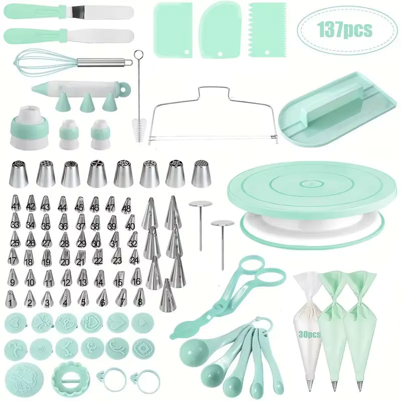 Kit de Repostería Profesional 137 Piezas Decora Tortas Como un Experto