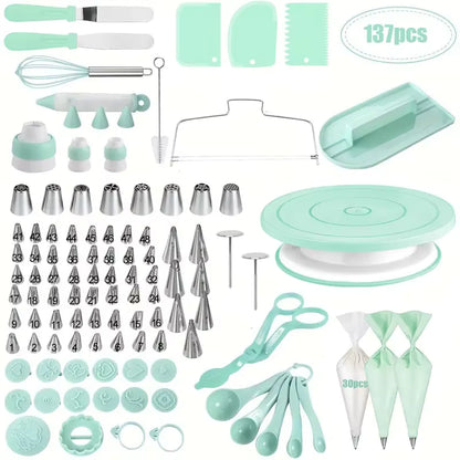 Kit de Repostería Profesional 137 Piezas Decora Tortas Como un Experto