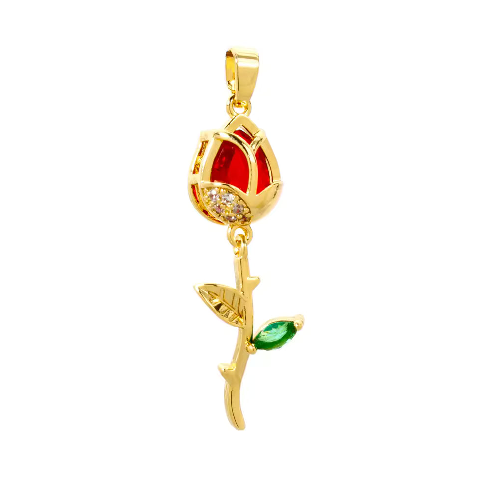 Collar Tulipán Rojo [Estuche de Lujo GRATIS]
