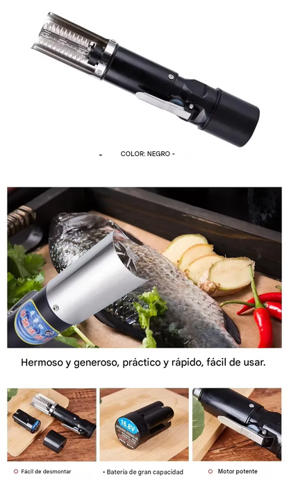 Quita Escamas Eléctrico de Acero Inoxidable