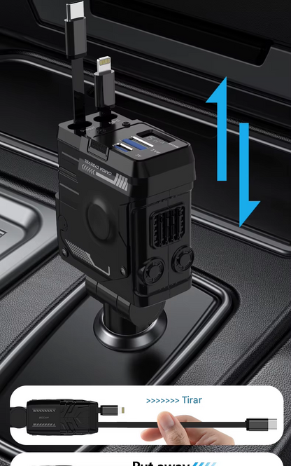 Cargador de Celular para Carro 4 En 1