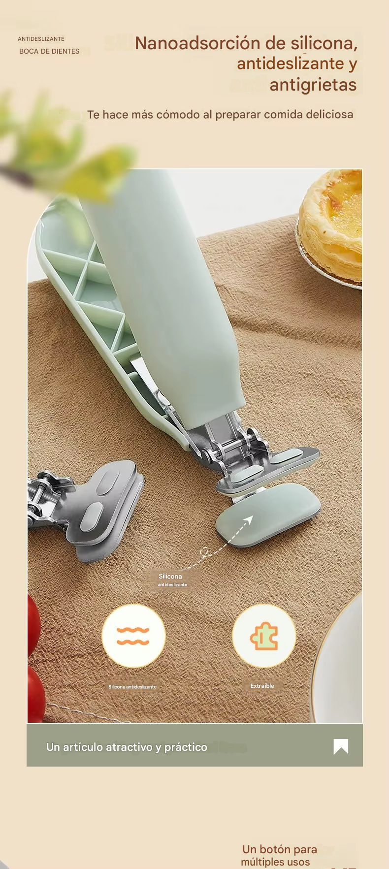 Mango Portable Universal para Utensilios de Cocina