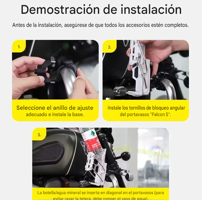 Portabidón Premium 360° Ajustable para Motos y Bicicletas