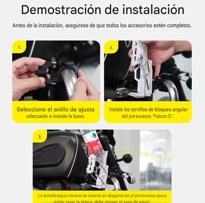 Portabidón Premium 360° Ajustable para Motos y Bicicletas
