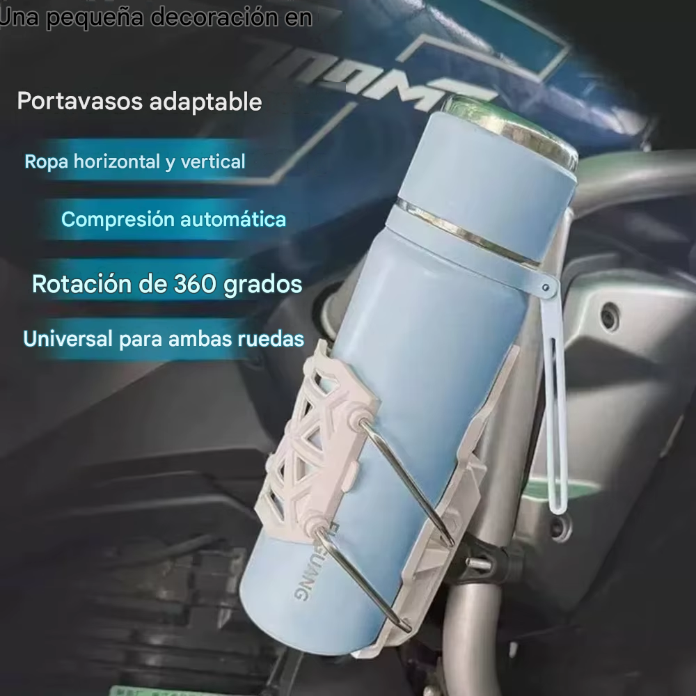 Portabidón Premium 360° Ajustable para Motos y Bicicletas