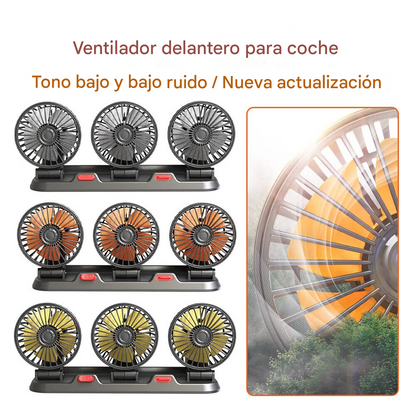 Ventilador Para Carro 360° Triple Cabezal