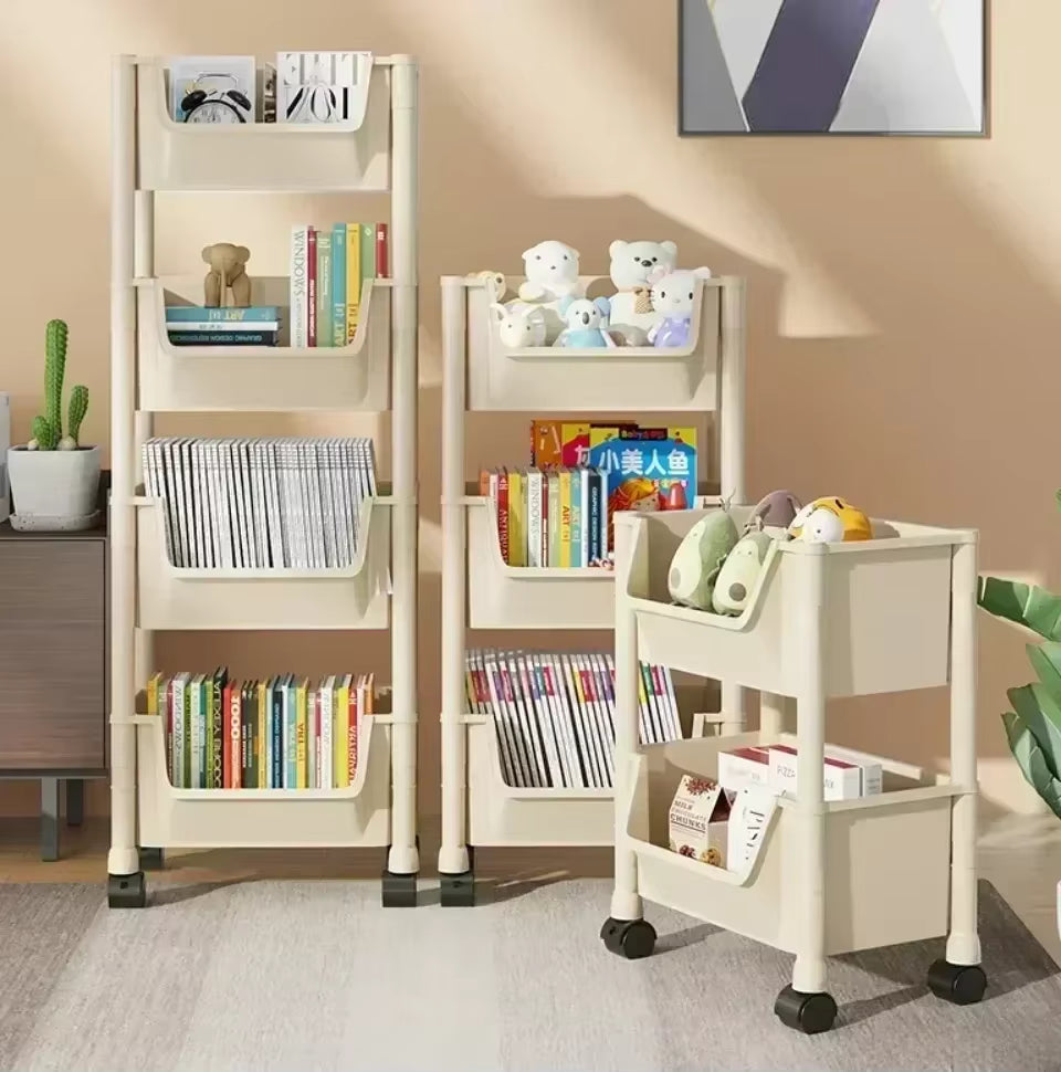 Carrito Organizador Multiusos de 3 Niveles con Ruedas