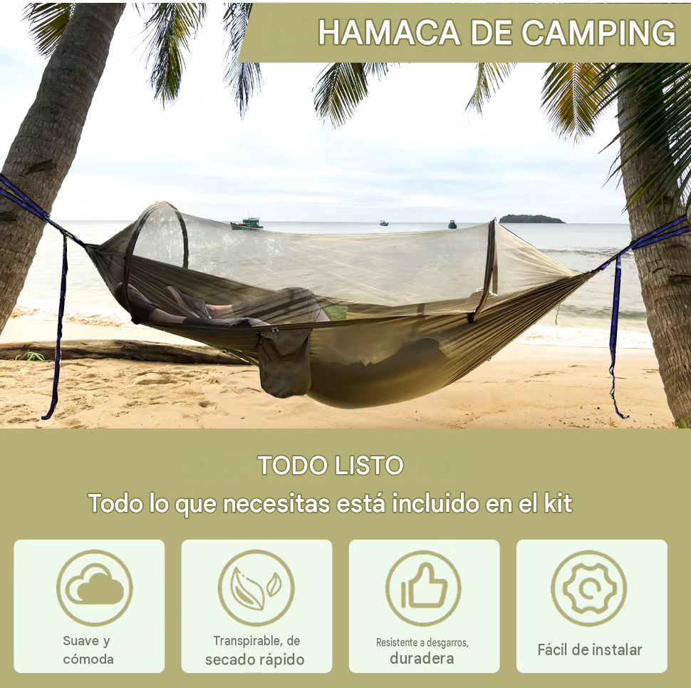 Hamaca Premium Con Toldillo Antimosquitos