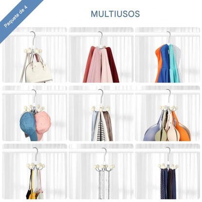 Kit X2 Ganchos Organizadores de Ropa 360° TwistRack™