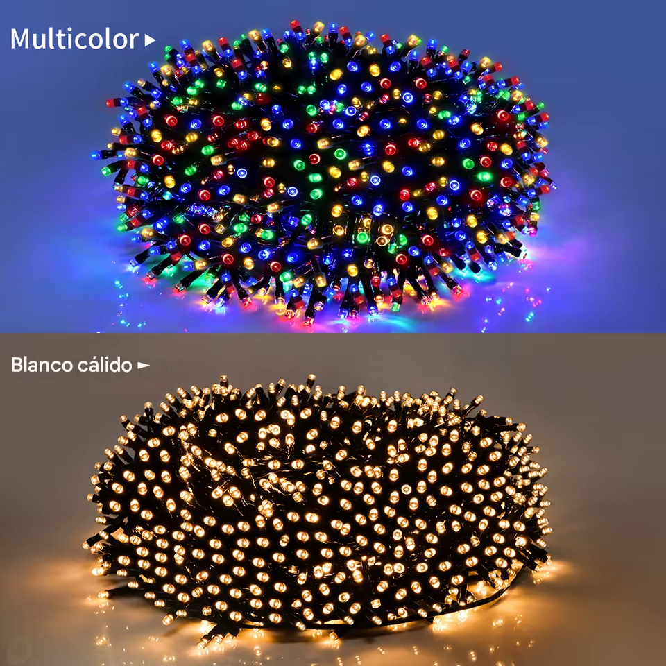 Luces Solares LED 10M - 100 Luces que Decoran sin Aumentar tu Recibo