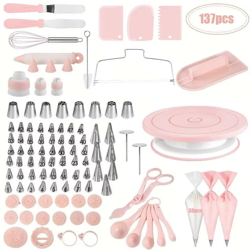 Kit de Repostería Profesional 137 Piezas Decora Tortas Como un Experto