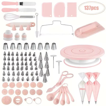 Kit de Repostería Profesional 137 Piezas Decora Tortas Como un Experto