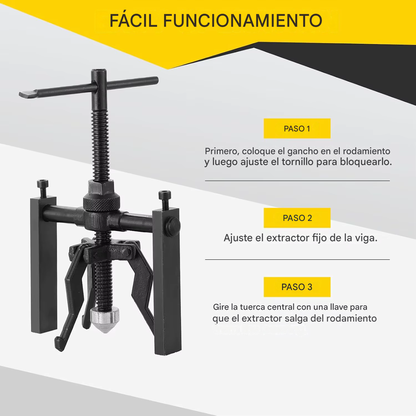 EXTRACTOR DE RODAMIENTOS 3 GARRAS – ACERO TEMPLADO