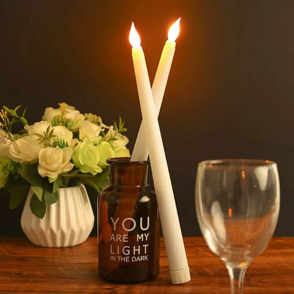 Velas LED x2 Efecto Llama Real y Luz Cálida