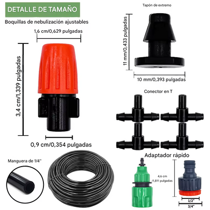 Set De Riego Por Goteo Automático Para Jardín Y Plantas