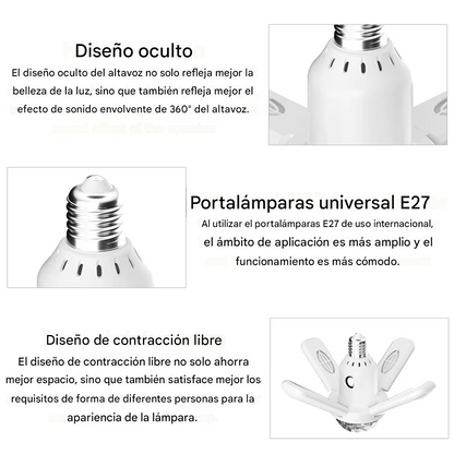 Lámpara RGB con Altavoz Bluetooth 4 en 1