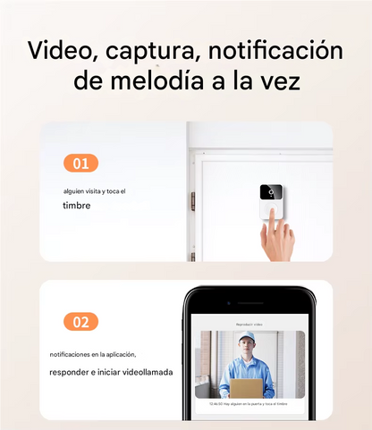 Timbre Inteligente Con Cámara y Altavoz