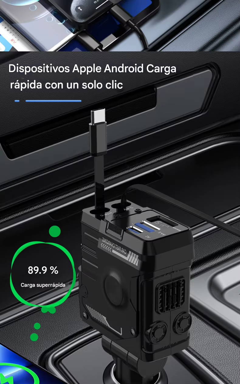 Cargador de Celular para Carro 4 En 1