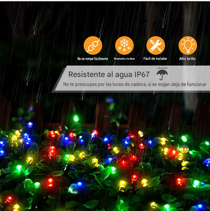 Luces Solares LED 10M - 100 Luces que Decoran sin Aumentar tu Recibo