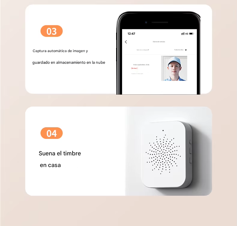 Timbre Inteligente Con Cámara y Altavoz