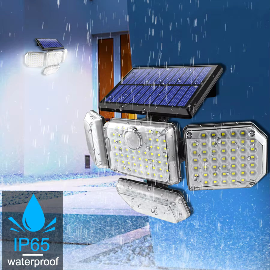 🌟 LÁMPARA SOLAR MULTI ÁNGULO 360°