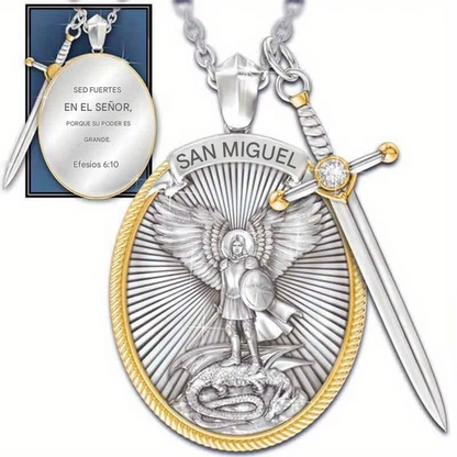 Collar Arcángel San Miguel + Caja de Lujo Gratis
