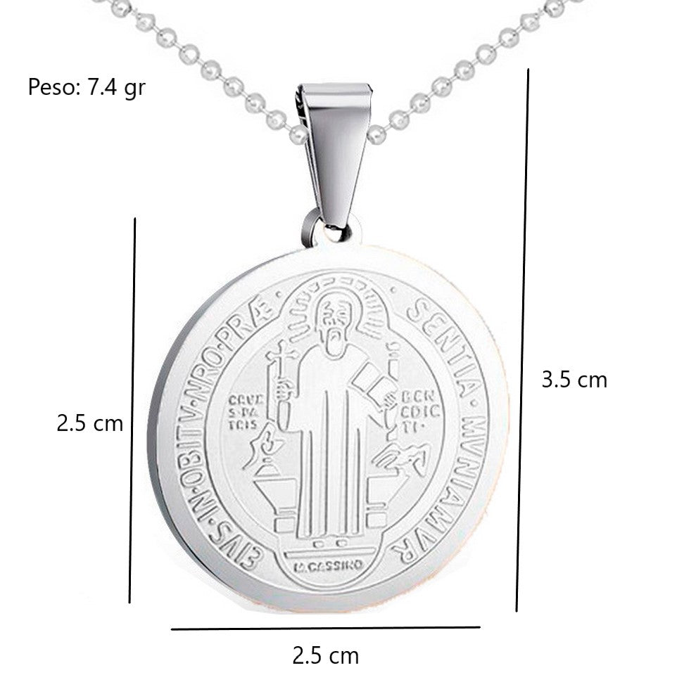 Collar San Benito Protección Sagrada + Estuche de Lujo incluido