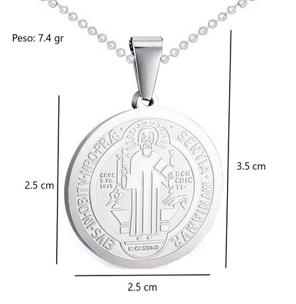 Collar San Benito Protección Sagrada + Estuche de Lujo incluido