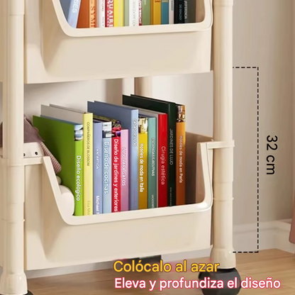 Carrito Organizador Multiusos de 3 Niveles con Ruedas