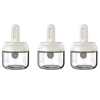 Frascos de Vidrio con Cuchara Retráctil — Pack x3
