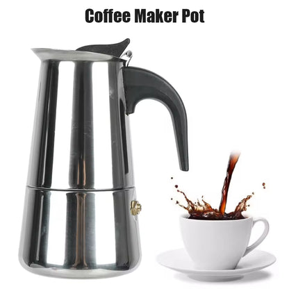 Cafetera Moka Italiana de Acero Inoxidable 9 tazas